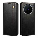 For vivo X200 Oil Wax Crazy Horse Texture Leather Phone Case(Black)