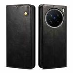 For vivo X200 Pro Oil Wax Crazy Horse Texture Leather Phone Case(Black)
