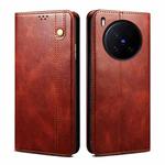 For vivo X200 Ultra Oil Wax Crazy Horse Texture Leather Phone Case(Brown)