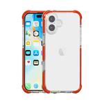 For iPhone 16 Plus Four-corner Shockproof TPU + Acrylic Phone Case(Red)