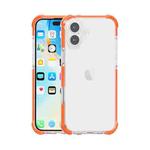 For iPhone 16 Four-corner Shockproof TPU + Acrylic Phone Case(Orange)