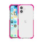 For iPhone 16 Four-corner Shockproof TPU + Acrylic Phone Case(Pink)