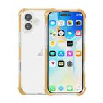 For iPhone 16 Four-corner Shockproof TPU Hybrid Acrylic Phone Case(Gold)