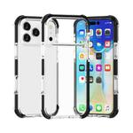 For iPhone 17 Pro Four-corner Shockproof TPU Hybrid Acrylic Phone Case(Black + Transparent)
