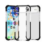 For iPhone 17 Air Four-corner Shockproof TPU Hybrid Acrylic Phone Case(Black + Transparent)