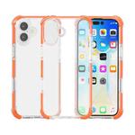 For iPhone 17 Four-corner Shockproof TPU Hybrid Acrylic Phone Case(Orange)