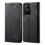 For Xiaomi Redmi Note 12S Denim Texture Flip Leather Phone Case(Black)