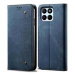For Honor X8 5G / X6 4G Foreign Denim Texture Flip Leather Phone Case(Blue)