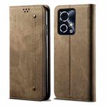 For Honor 90 GT Denim Texture Flip Leather Phone Case(Khaki)