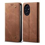 For Honor 200 Pro Denim Texture Flip Leather Phone Case(Brown)