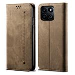 For Honor Play 60 Plus Global Denim Texture Flip Leather Phone Case(Khaki)