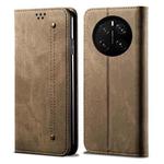 For Honor Magic7 Pro Denim Texture Flip Leather Phone Case(Khaki)