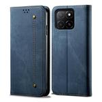 For Honor X8c 4G Denim Texture Flip Leather Phone Case(Blue)
