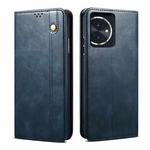 For Honor 100 Oil Wax Crazy Horse Texture Leather Phone Case(Blue)