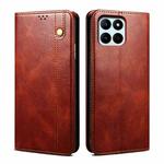 For Honor X8b 4G Global Oil Wax Crazy Horse Texture Leather Phone Case(Brown)