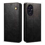 For Honor 200 Oil Wax Crazy Horse Texture Leather Phone Case(Black)