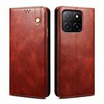 For Honor X5b 4G / X5b Plus 4G Oil Wax Crazy Horse Texture Leather Phone Case(Brown)