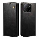 For Honor X5b 4G / X5b Plus 4G Oil Wax Crazy Horse Texture Leather Phone Case(Black)