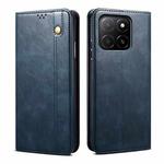 For Honor X5b 4G / X5b Plus 4G Oil Wax Crazy Horse Texture Leather Phone Case(Blue)