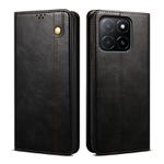 For Honor X8c 4G Oil Wax Crazy Horse Texture Leather Phone Case(Black)