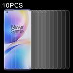 For OnePlus 8 Pro 10 PCS Half-screen Transparent Tempered Glass Film