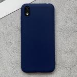 For Huawei Honor Play 3e Shockproof Frosted TPU Protective Case(Dark Blue)