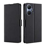 For Infinix Hot 30i 4G Ultra-thin Voltage Side Buckle Horizontal Flip Leather Phone Case(Black)