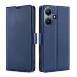 For Infinix Hot 30i 4G Ultra-thin Voltage Side Buckle Horizontal Flip Leather Phone Case(Blue)