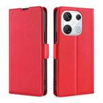 For Infinix GT 10 Pro 5G Ultra-thin Voltage Side Buckle Horizontal Flip Leather Phone Case(Red)