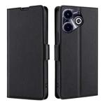 For Infinix Hot 40i Ultra-thin Voltage Side Buckle Horizontal Flip Leather Phone Case(Black)