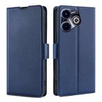 For Infinix Hot 40i Ultra-thin Voltage Side Buckle Horizontal Flip Leather Phone Case(Blue)