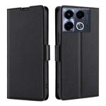 For Infinix Note 40 4G Ultra-thin Voltage Side Buckle Horizontal Flip Leather Phone Case(Black)