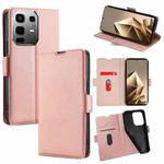 For Infinix Note 50 4G Ultra-thin Voltage Side Buckle Horizontal Flip Leather Phone Case(Rose Gold)