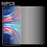 For Vivo S1 50 PCS Half-screen Transparent Tempered Glass Film