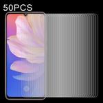 For Vivo S1 Pro 50 PCS Half-screen Transparent Tempered Glass Film