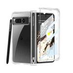 For Google Pixel Fold GKK Airbag Hinge Shockproof Phone Case with Pen(Transparent)