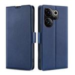 For Tecno Camon 20 Premier 5G Ultra-thin Voltage Side Buckle Horizontal Flip Leather Phone Case(Blue)