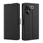 For Tecno Camon 20 Pro 5G Ultra-thin Voltage Side Buckle Horizontal Flip Leather Phone Case(Black)