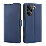 For Tecno Camon 20 Pro 5G Ultra-thin Voltage Side Buckle Horizontal Flip Leather Phone Case(Blue)