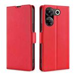 For Tecno Camon 20 Pro 5G Ultra-thin Voltage Side Buckle Horizontal Flip Leather Phone Case(Red)