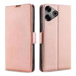 For Tecno Pova 6 Pro 5G Ultra-thin Voltage Side Buckle Horizontal Flip Leather Phone Case(Rose Gold)