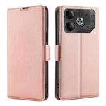 For Tecno Pova 6 5G Ultra-thin Voltage Side Buckle Horizontal Flip Leather Phone Case(Rose Gold)