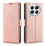 For Tecno Camon 30 Premier 5G Ultra-thin Voltage Side Buckle Horizontal Flip Leather Phone Case(Rose Gold)