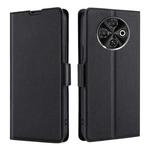 For Tecno Spark 30C 4G Ultra-thin Voltage Side Buckle Horizontal Flip Leather Phone Case(Black)