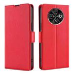 For Tecno Spark 30C 4G Ultra-thin Voltage Side Buckle Horizontal Flip Leather Phone Case(Red)