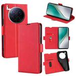 For Tecno Camon 40 Premier 5G Ultra-thin Voltage Side Buckle Horizontal Flip Leather Phone Case(Red)