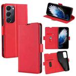 For Tecno Spark 40 Pro+ 4G Ultra-thin Voltage Side Buckle Horizontal Flip Leather Phone Case(Red)