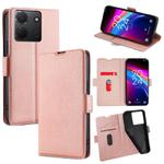 For TCL 503 4G Ultra-thin Voltage Side Buckle Horizontal Flip Leather Phone Case(Rose Gold)