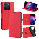 For TCL 503 4G Ultra-thin Voltage Side Buckle Horizontal Flip Leather Phone Case(Red)
