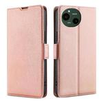 For Sharp Aquos R9 Ultra-thin Voltage Side Buckle Horizontal Flip Leather Phone Case(Rose Gold)